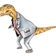 Image for article titled The eleven Doctors, drawn as dinosaurs
